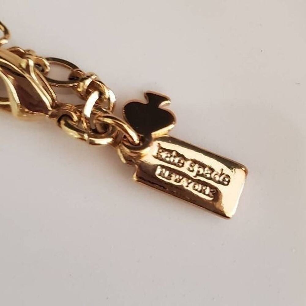 Kate Spade Riviera Garden Bib Necklace Blush Pink Gold Plated Setting - Picture 3 of 5